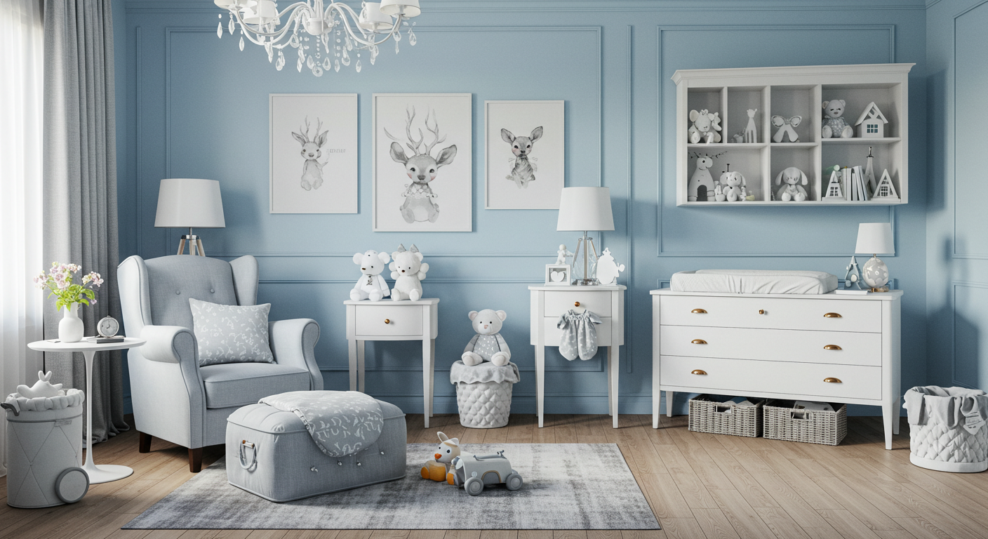 Quarto Azul Bebê Tranquilo